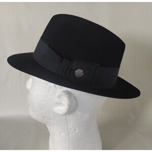 STETSON PINNACLE 100% BEAVER FUR FEDORA HAT  6 3/4 NWOT